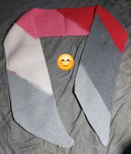 Pink ans Gray Diagonal Scarf