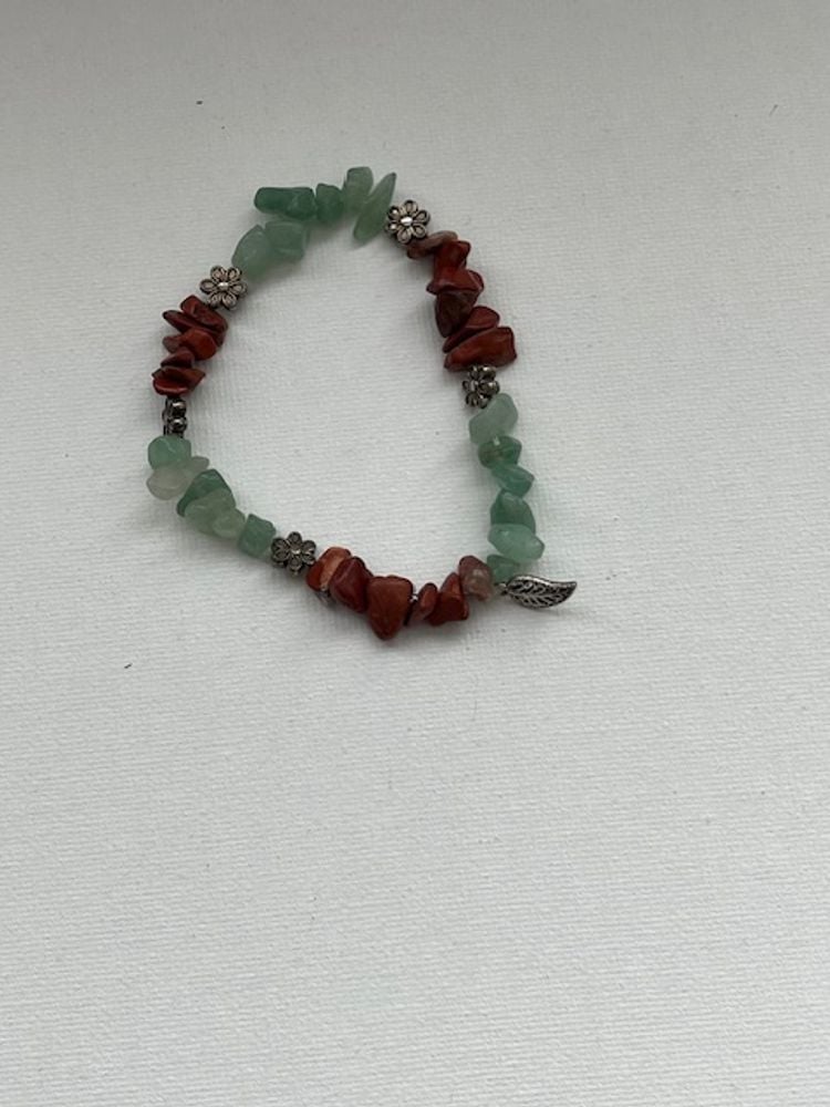 Red Jasper & Green Aventurine Bracelet