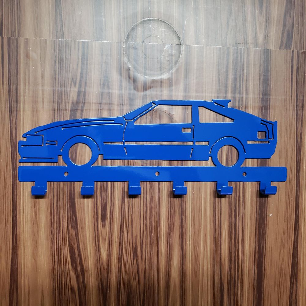MK2 Toyota Celica Supra Key Hanger – Steel Wall Mounted Key Rack – Sport Coupe Organizer 12"x6" Garage Car Decor