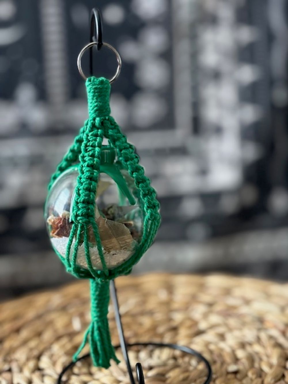 Money and Abundance Witch Ball with Stand