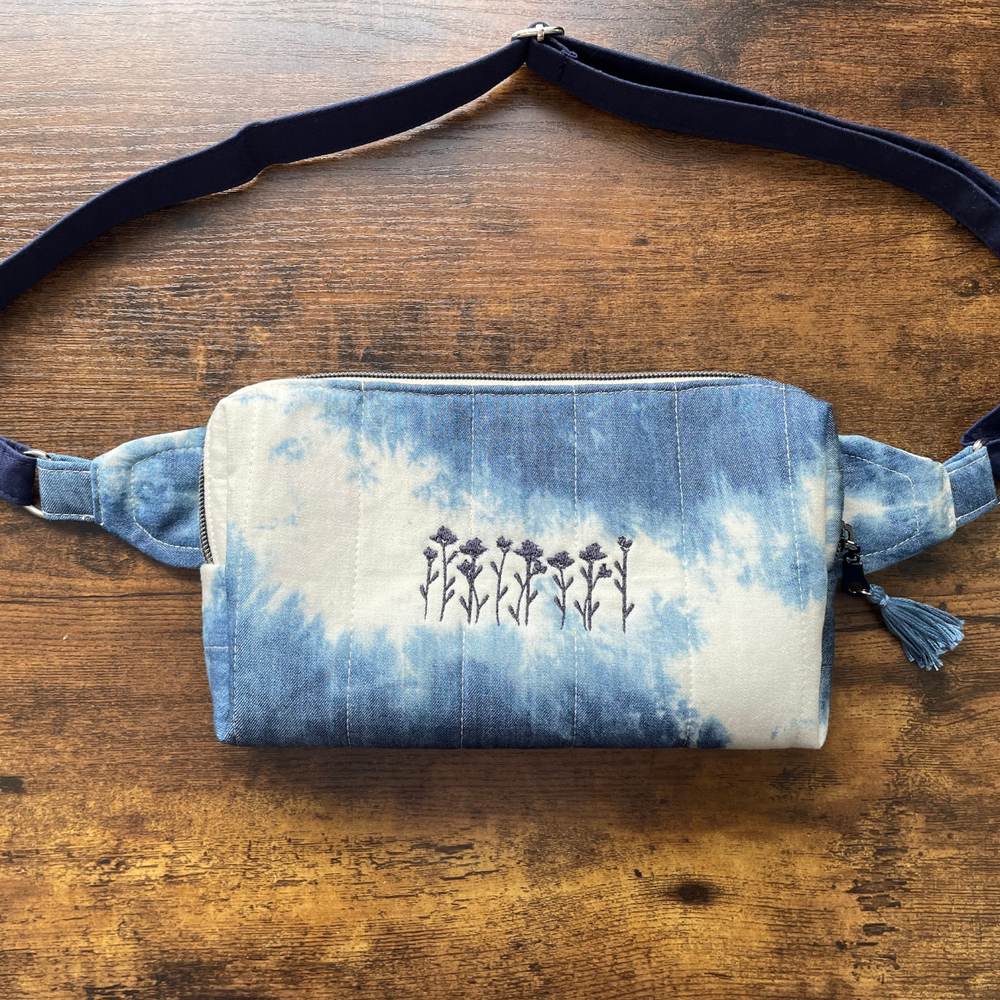 Indigo Tie-Dye Belt Bag