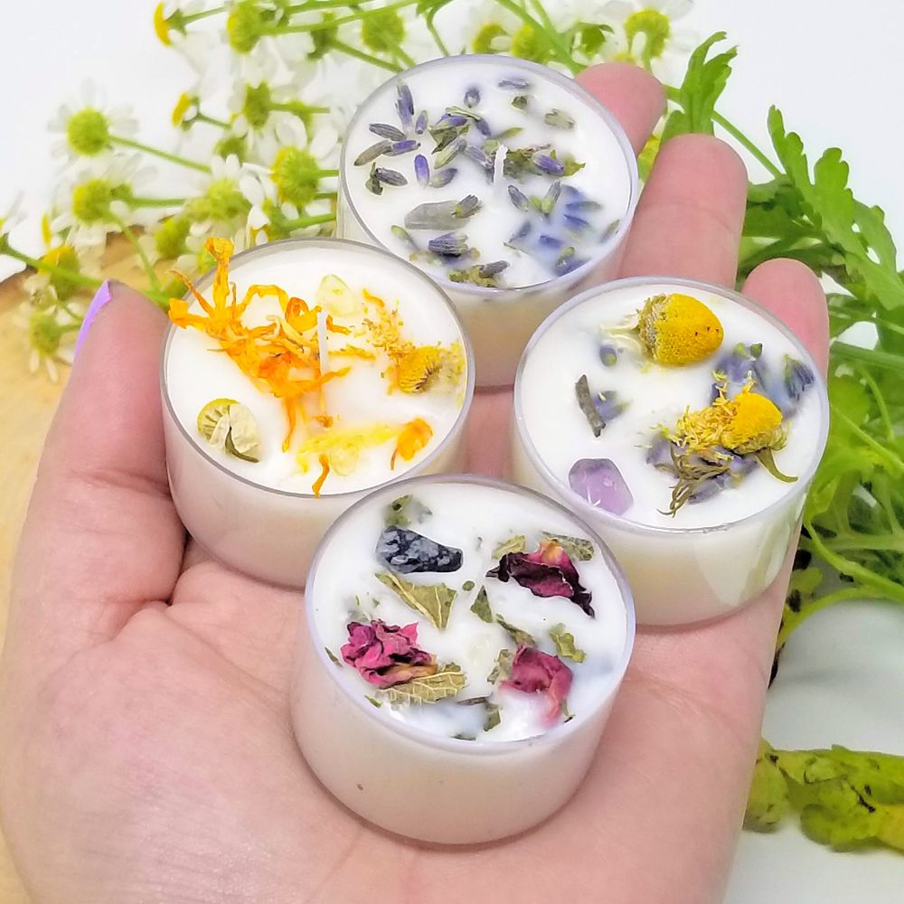 Crystal-Infused Ritual Tealights🕯️