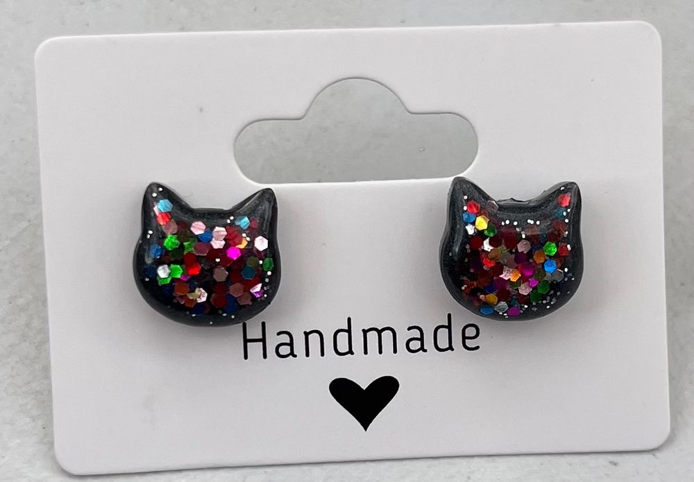 Cat silhouette earrings