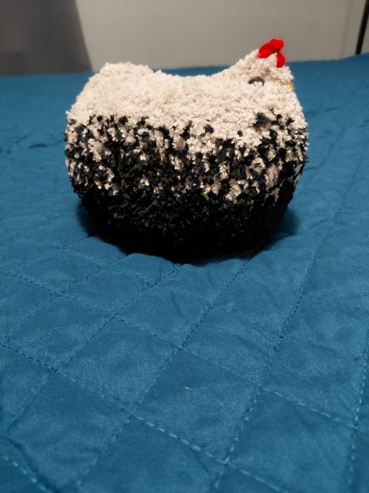 Fluffy, Weighted, Crochet Emotional Support Chicken