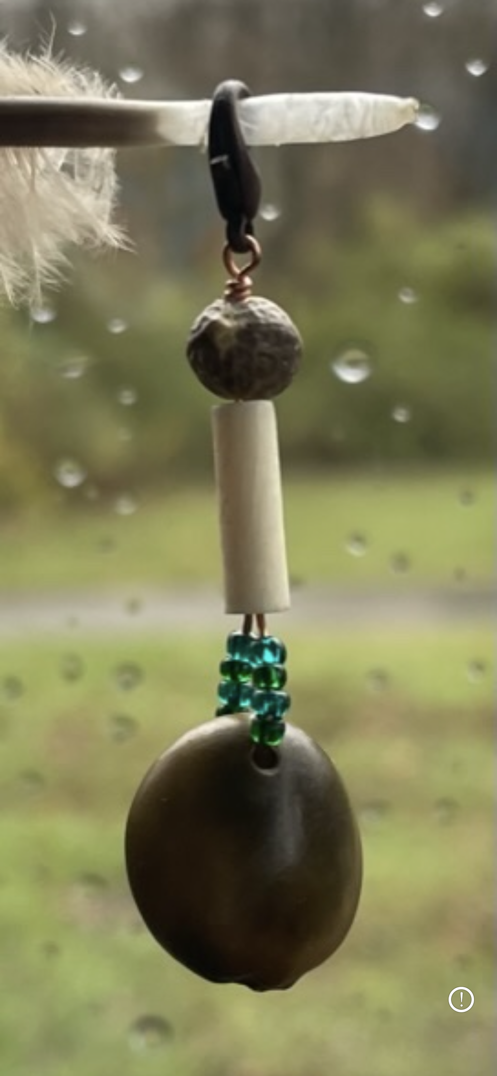 Earring dangle (bone buckeye)