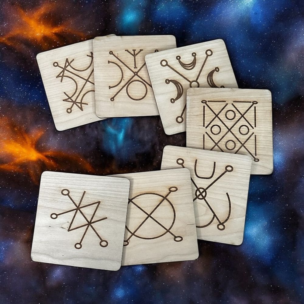Wooden Sigil Alter Signs