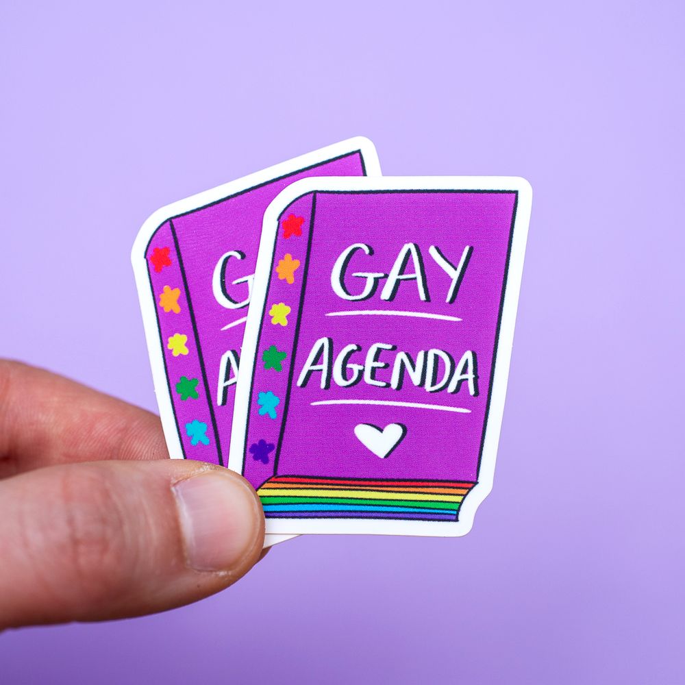 Gay agenda LGBTQ+ sticker