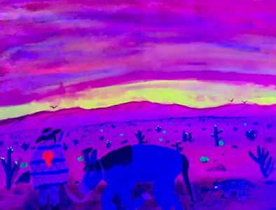Under UV light 