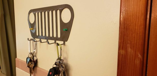jeep wrangler wall hanging key holder coat rack - Martin Metalworks