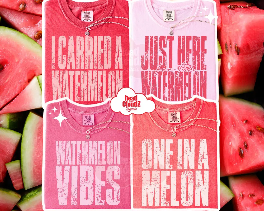 Watermelon Season Bundle (Distressed PNG)