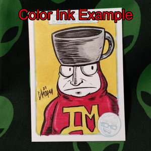 Card done in colored ink
