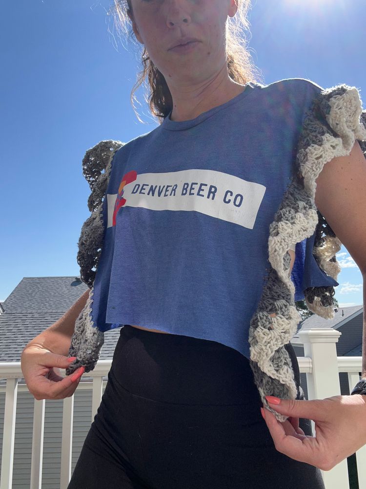 Denver Beer Co crochet poncho
