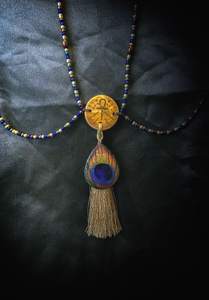 Front view of the menat when not worn.