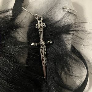 Dagger/sword charm earring!