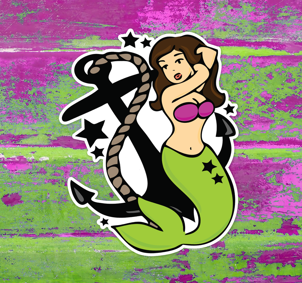 Mermaid Sticker - Waterproof Nautical Decal