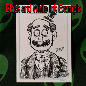 Card done in all black ink