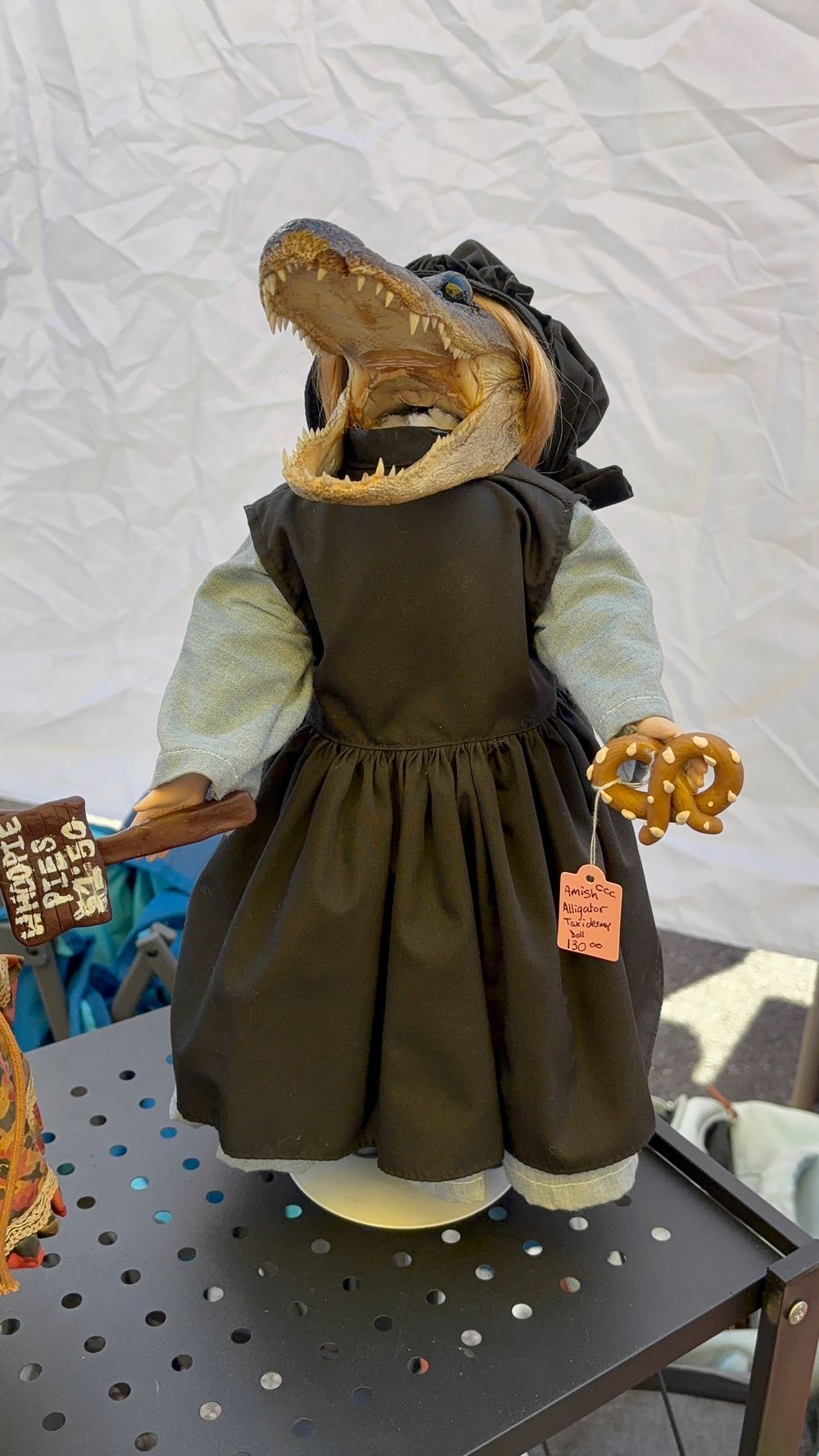 Taxidermy PA Amish Gator 🐊 Doll 