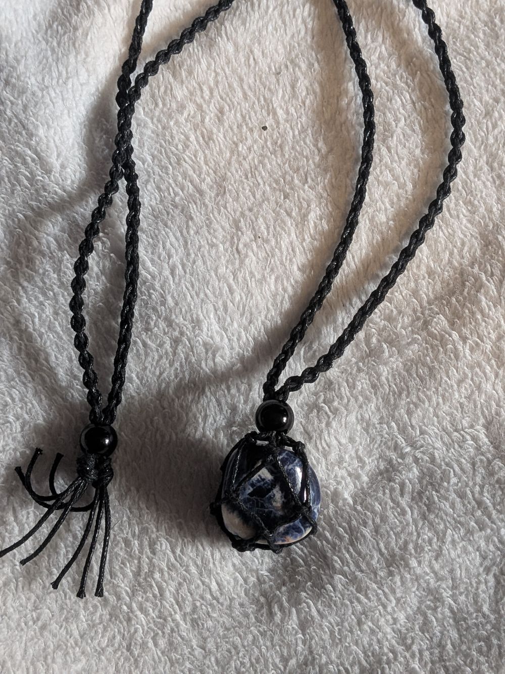 Lapis lazuli cord necklace 