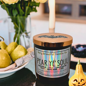 Pear Ye' Soul Wooden Wick Candle by Gory Dreadful Candle Co