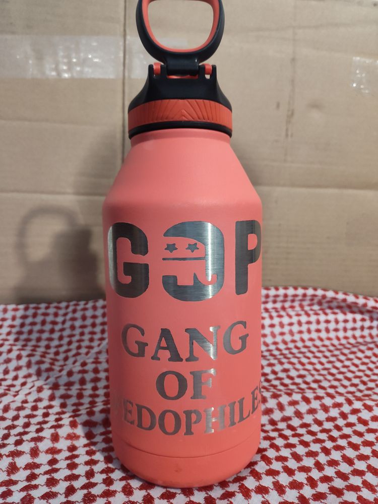 64oz GOP acronym water bottle 