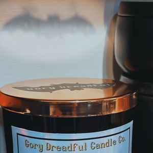 Wooden Wick Candle by Gory Dreadful Candle Co