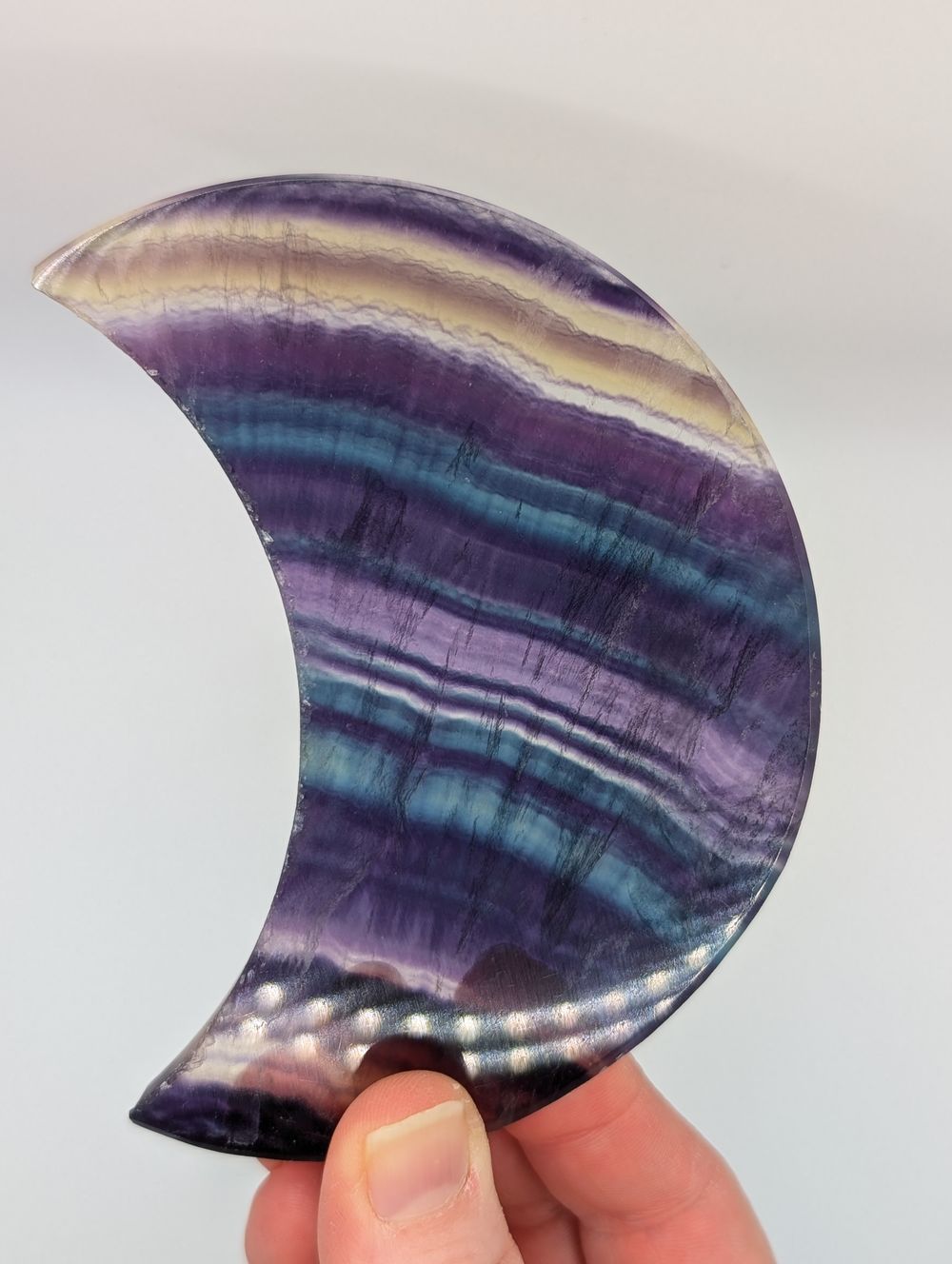 Fluorite Crystal Moon Slab