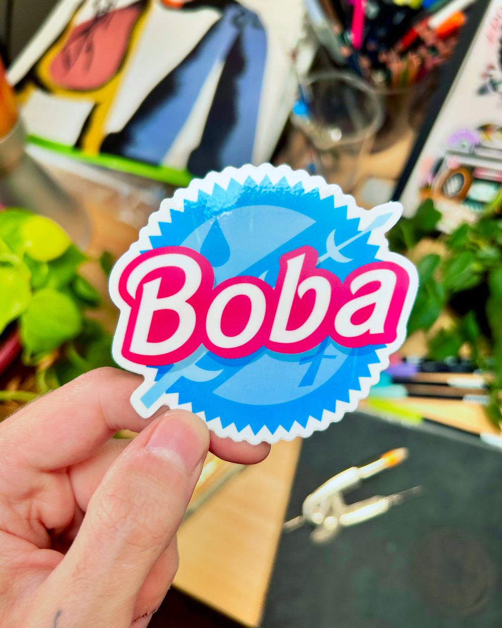 Boba Fett Barbie Crest - Vinyl Sticker