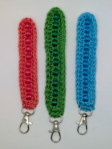 Keychains #2 and #4 (green/middle keychain is SOLD)