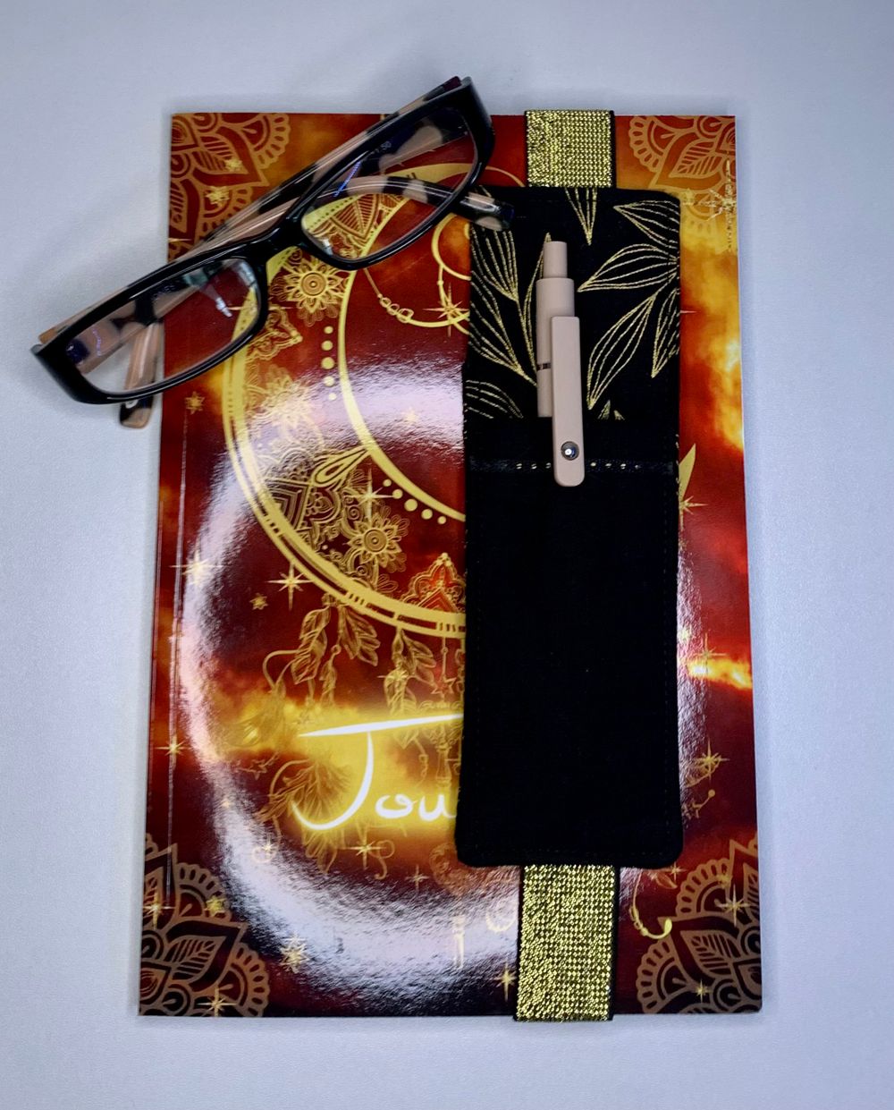 Black and Gold Leaf Bookmark