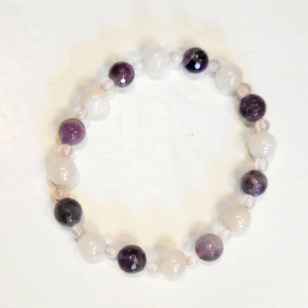 Artisanal Natural Amethyst Clear Quartz Rose Quartz Crystal ...