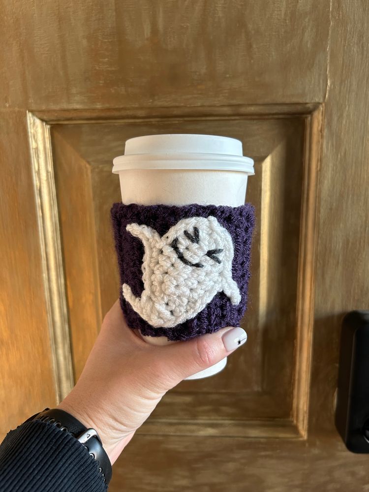 Ghost coffee cozy