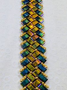 Metallic Green and Bronze