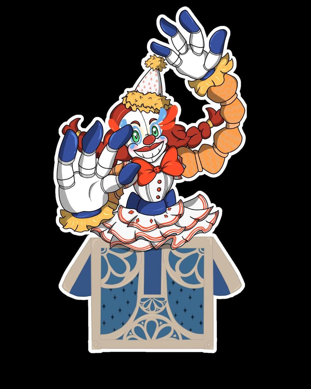 FNAF Jackie in The Box Waterproof Sticker
