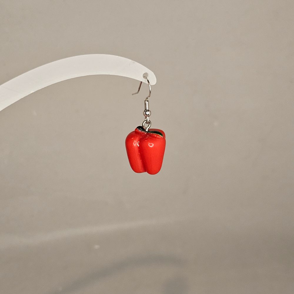 Item #151 Red Bell Pepper Earring