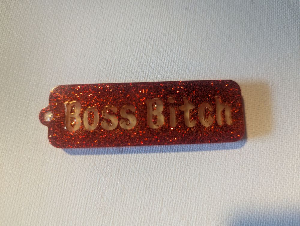 Cuss word key chain - Boss Bitch