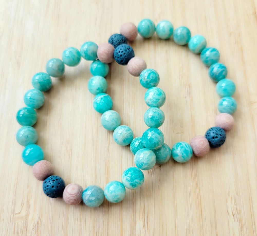 Waves- Brazilian Amazonite Gemstone Bracelets