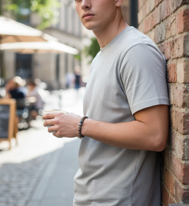 Zebra Jasper, Ebony Mala & Hematite Stretch Bracelet – Grounding Strength & Harmonizing Energy