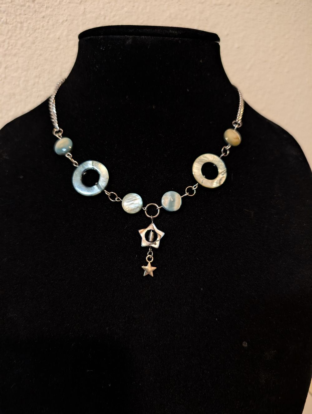 Blue seashell star necklace 