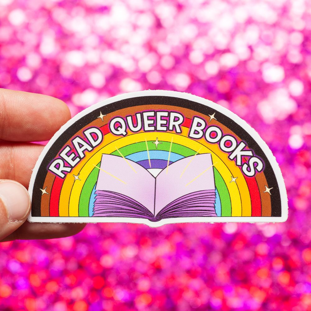 Read queer books LGBTQ+ sticker