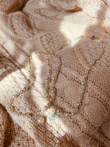 The Seafoam Summer necklaces in sunlight 