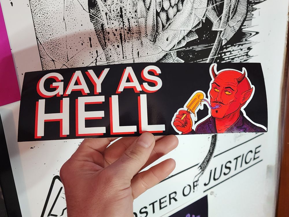 Gay as Hell bumper sticker