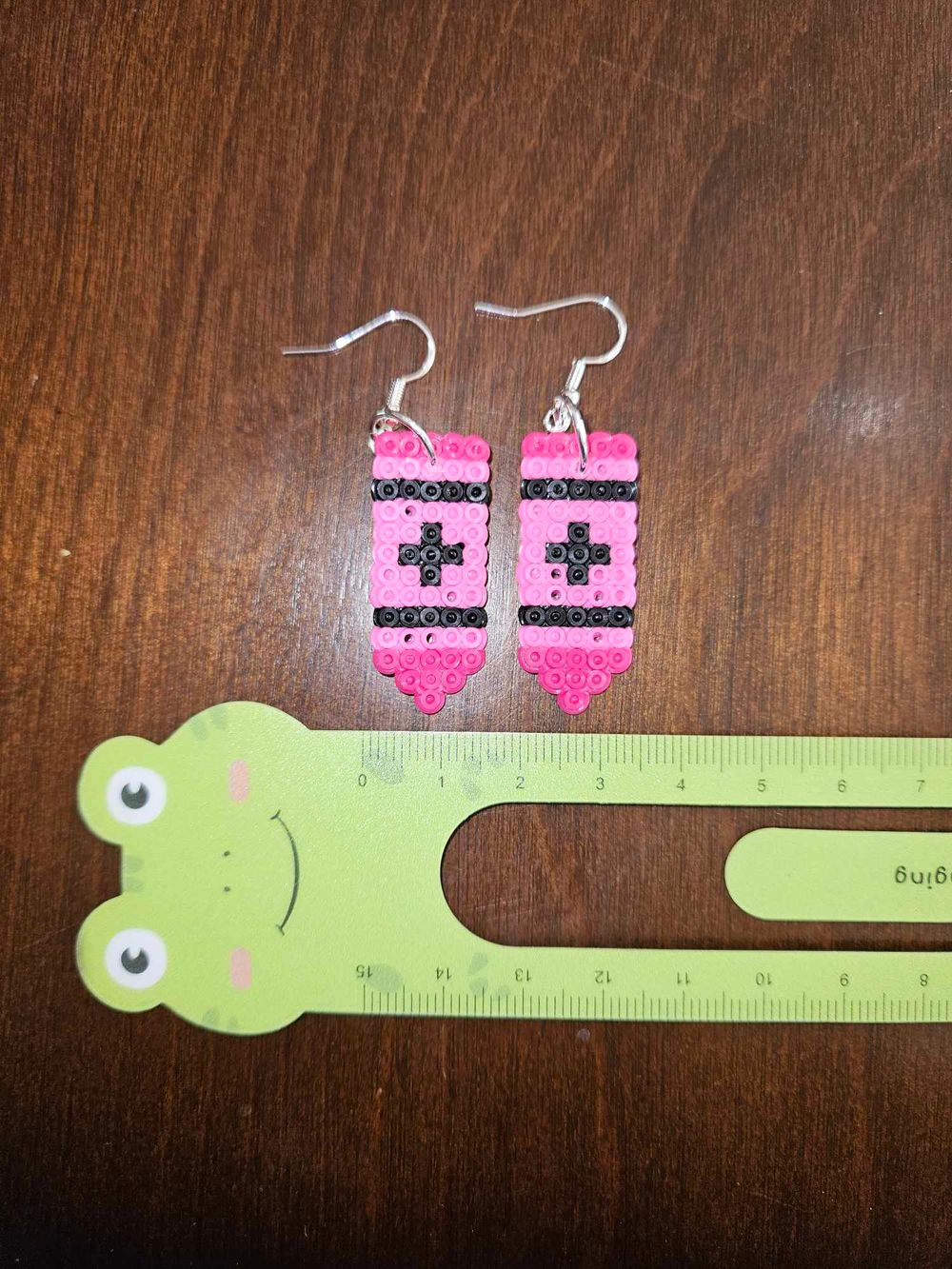 Pink Crayon Earrings