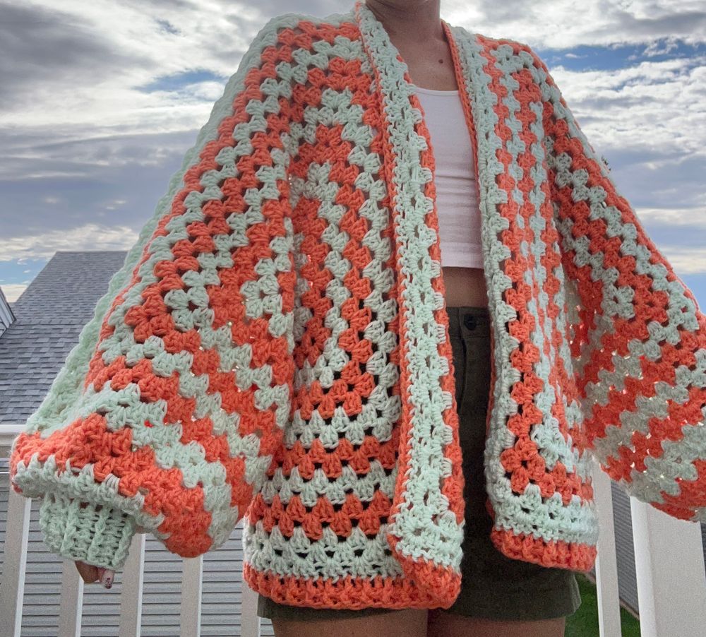 Crochet oversized cardigan