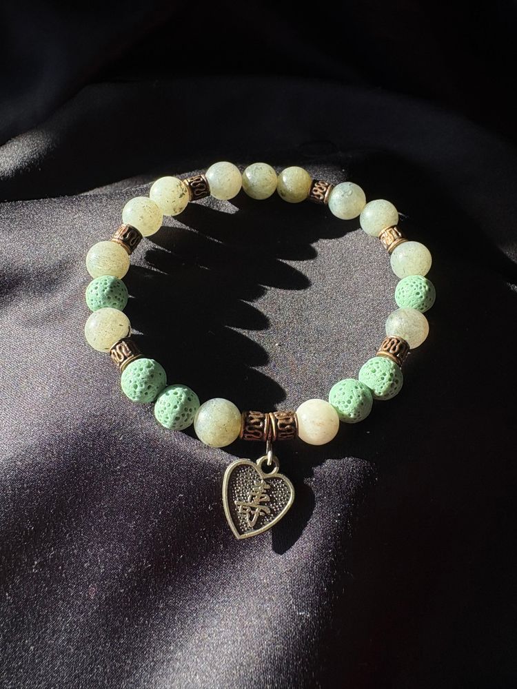 Diffuser Bracelet With Essential Oil Blend - Grey Jasper & Lava - Large