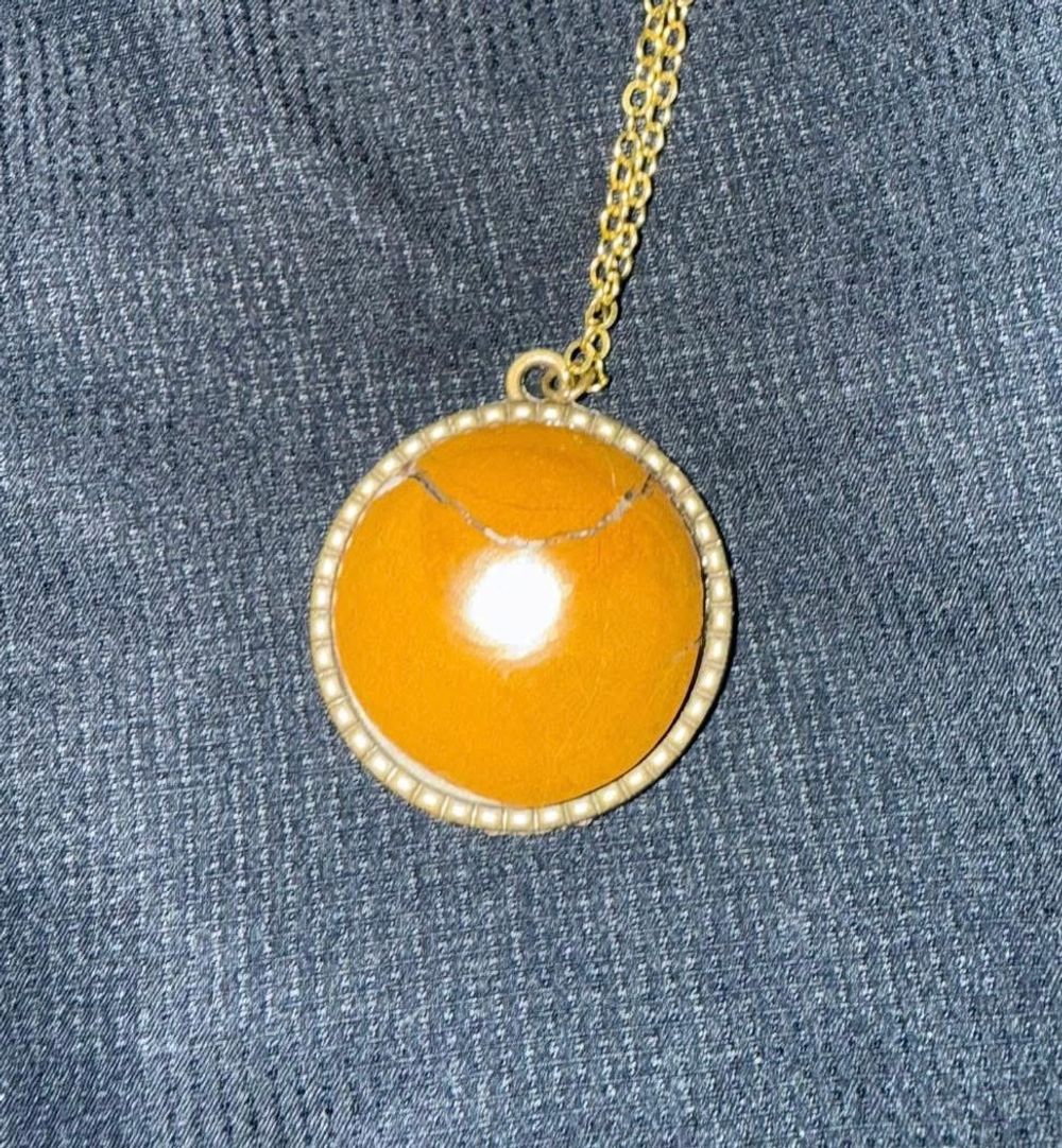 Wire Wrapped Yellow Jasper Necklace