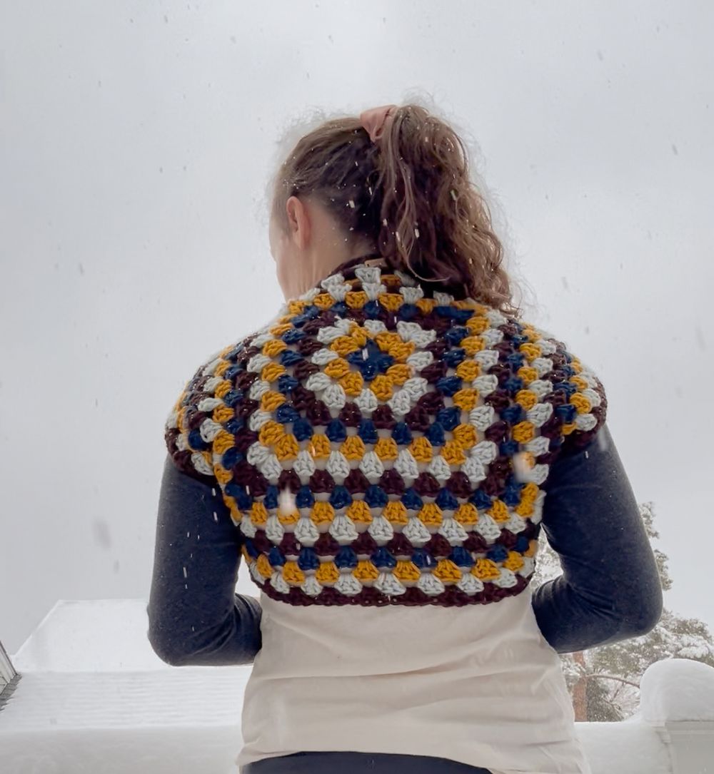 Crochet shrug sweater