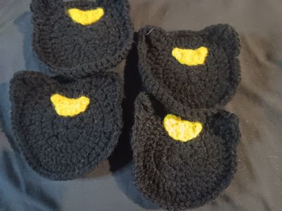 Black Moon Cat Coasters