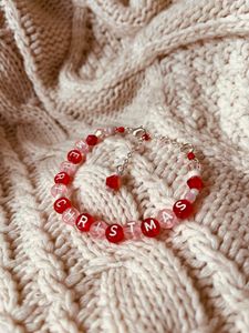 pattern 1 variant of the Pink Peppermint Merry Christmas Friendship Bracelet 