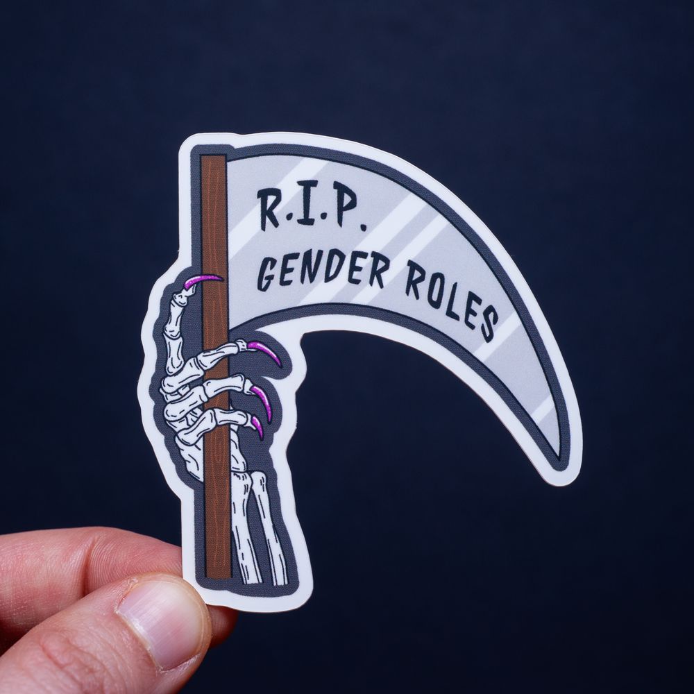 RIP gender roles sticker
