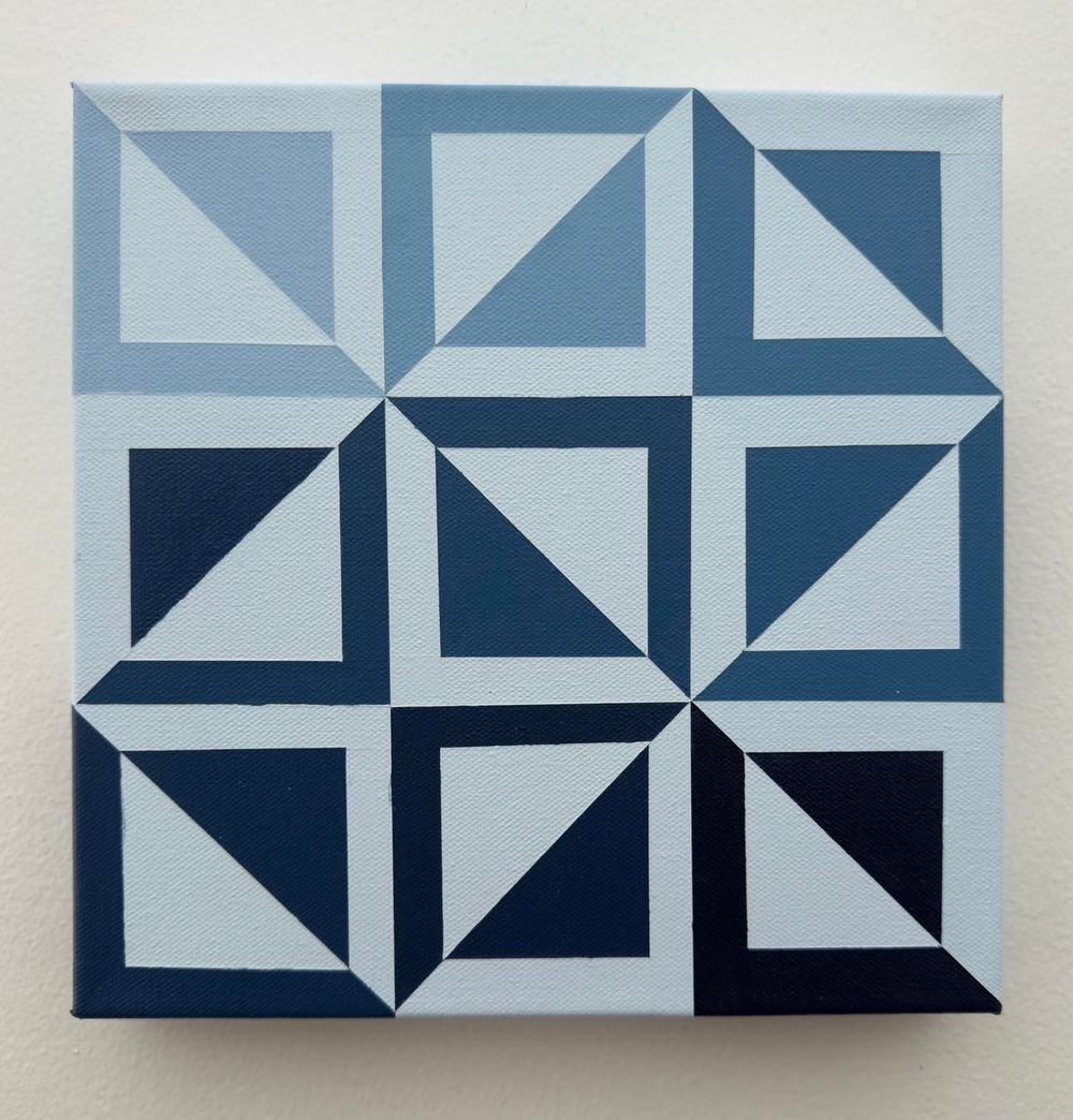Blue Tiles Mini Painting